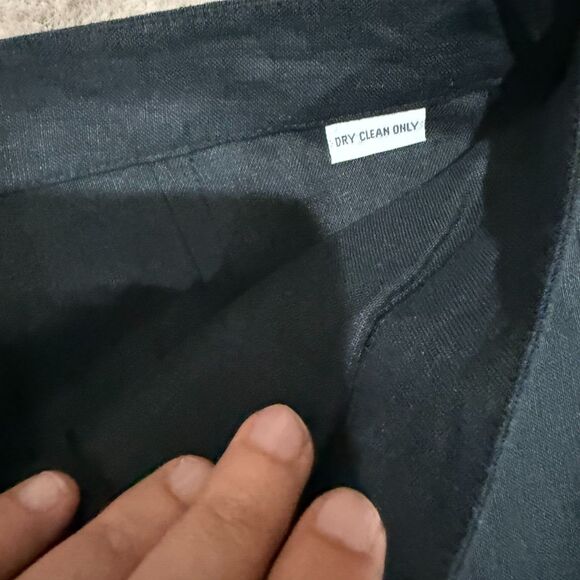 Real Clothes Black‎ 100% Irish Linen Pants Women's 14 Classic Nature Minimalist - Picture 6 of 10